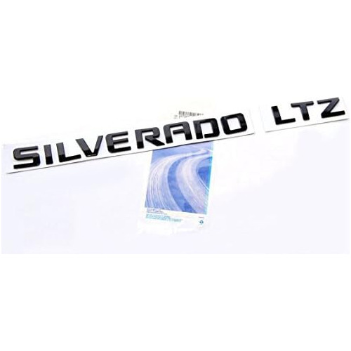 Emblema De Letra Silverado Ltz Negro Y Plateado Reempla...