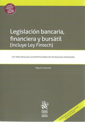 Legislacion Bancaria, Financiera Y Bursatil (incluye Ley Fin