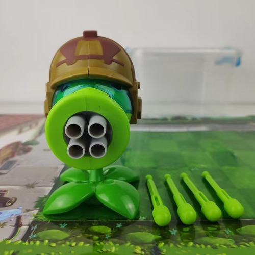 Plantas Contra Zombis Dr. Zoomboss Y Gatling Pea Set Robot