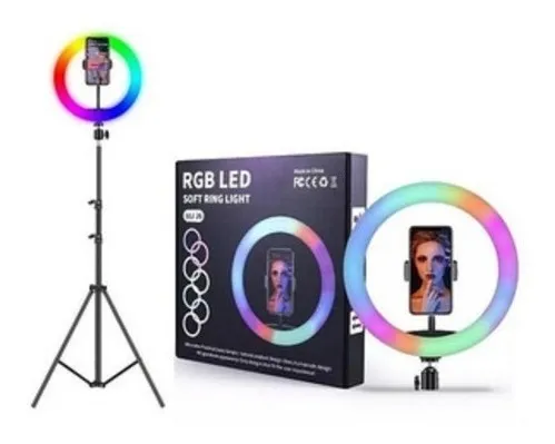 Aro De Luz Led Rgb 18 Pulgadas Con 3 Holders Tr pode MercadoLibre