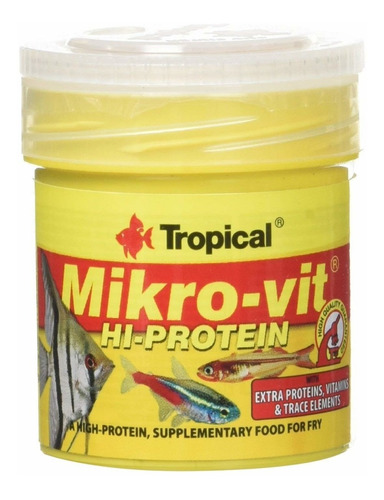 Tropical Alimento Mikrovit Hit-protein 32g Alevines Peces