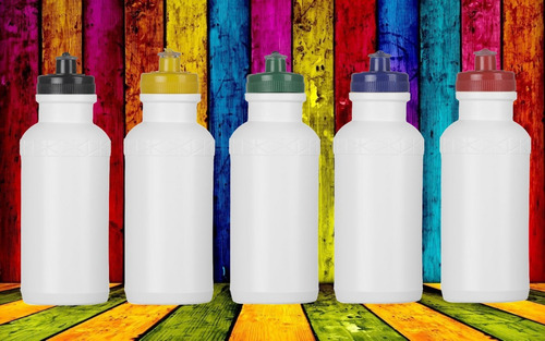 Kit 100 Squeeze Lisa Para Personalização 500 Ml