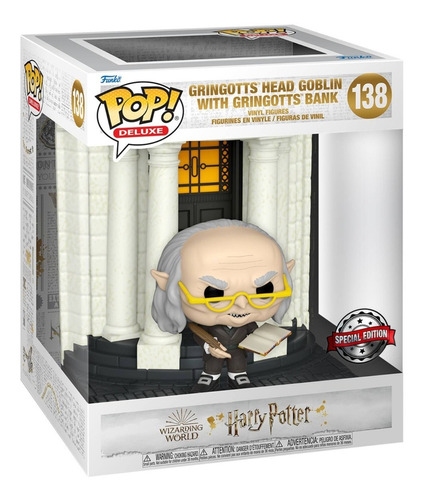 Funko Pop 138 Deluxe Gringotts Head Goblin With Bank