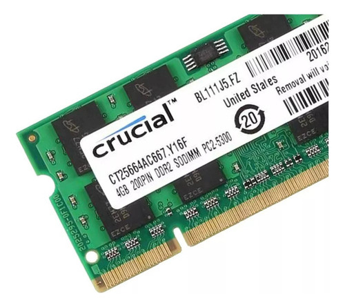 Ll Memoria Ram For Portátil: 2 Gb, Ddr2, Pc2-5300s, 667 Mhz