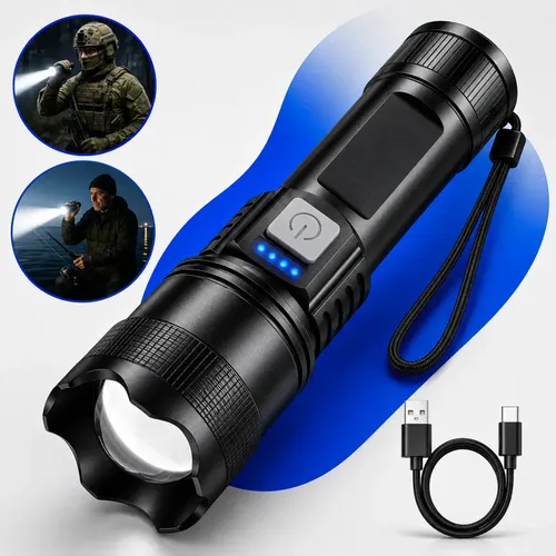 Lanterna Tática Ultra Potente - R$ 24,68 💡