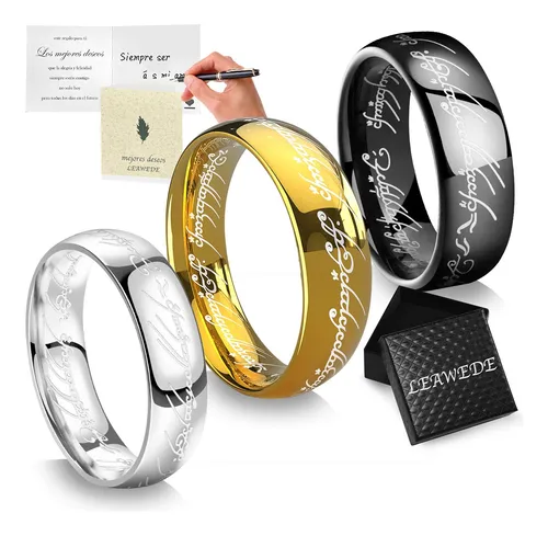 3 Anillos Hombre Y Mujer Lord Of Rings De Acero Inoxidable