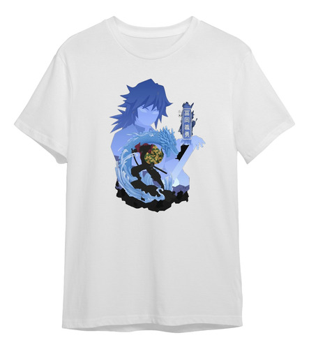 Camisetas Giyu Tomioka Demon Slayer Blanca Sublimada Hashira