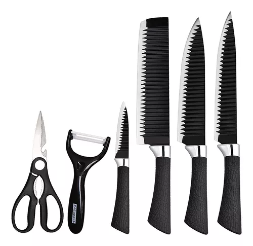 Set Cuchillos Cocina Profesional Acero Inoxidable 9 piezas - Mercado Lider