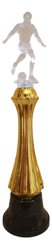 Trofeo Plástico Fútbol Jugador Transparente 29cm Souvenir