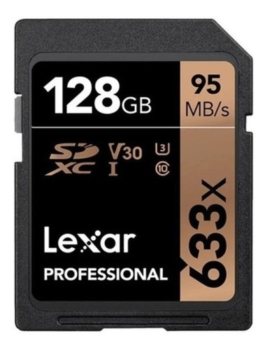 Memoria Lexar Sd Profesional 128gb 633x 95mb/s 4k