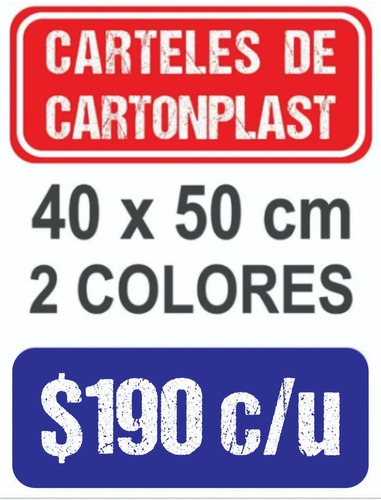 Carteles Cartonplast