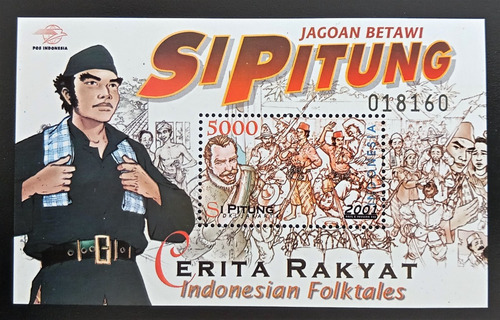 Indonesia, Bloque Sc 1930 Si Pitung Folktal 2001 Mint L18827