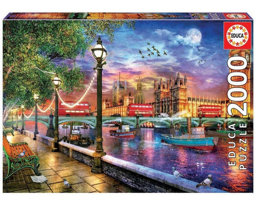 Juego Puzzle Rompecabezas Educa 2000pcs Londres Al Atardecer