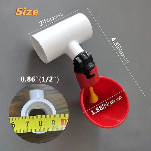 12pzs Bebedero Para Aves,pollos,gallo,automático Con T