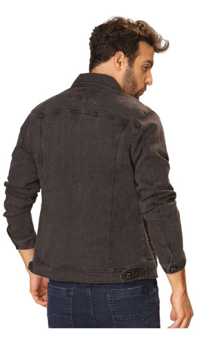 Imagen 2 de 3 de Chaqueta Jean Hombre Clasica Gris Cromo Jeans
