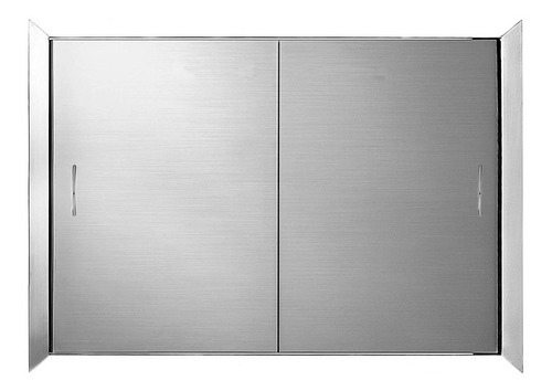 Puerta N°4 Para Parrilla Premoldeada Acero Inox. 135cmx60cm.