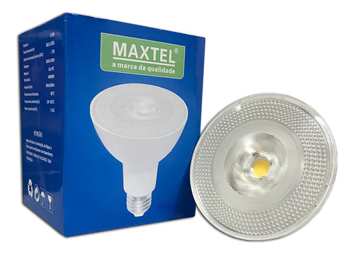 Lâmpada Par30 Led 12w 3000k Branco Quente Bivolt - Maxtel