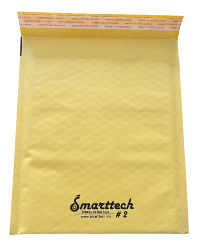 Imagen 2 de 5 de Sobre Para Envios Burbuja #2 Smarttech Papel Kraft 100pz