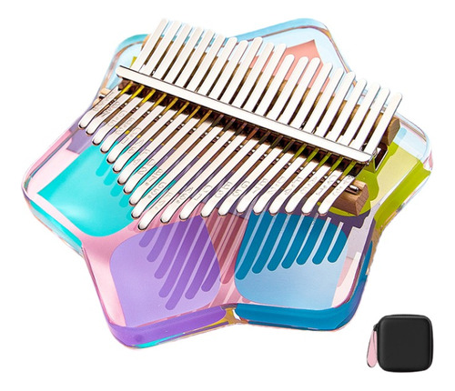 Kalimba Acrílico Mini 21 Teclas Vistoso Preciosa Kids 