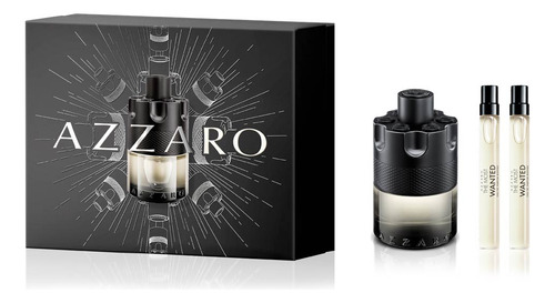 Azzaro The Most Wanted Edt Intense Set Perfume + 2 Travel Si