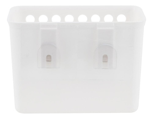 Porta Shampoo Simples Reto Ventosa Branco Funk Sensea