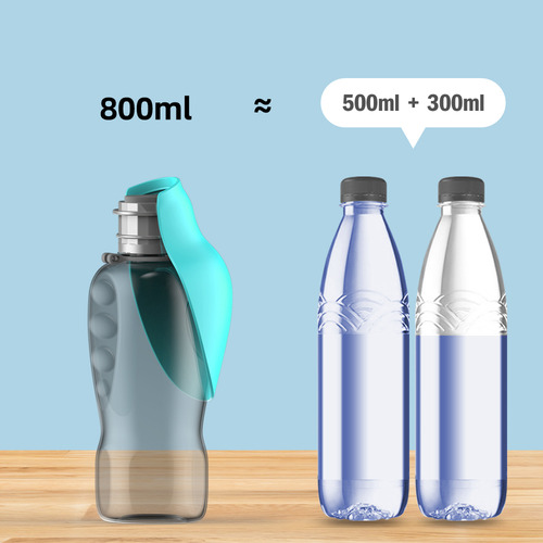 Botella De Agua Portátil De 800 Ml Para Perros Grandes Y Mas