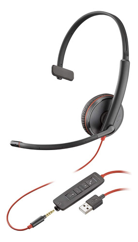 Auriculares Plantronics Blackwire 3215 C3215 Usb Mono Con Ru