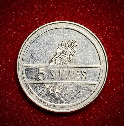 Moneda 5 Sucres Ecuador 1991 Km 91