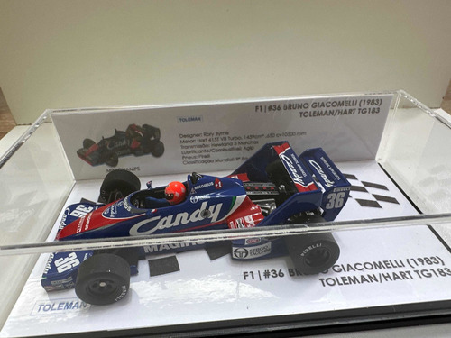 F1 1/43 Toleman Bruno Giacomelli 1983 Candy Magirus