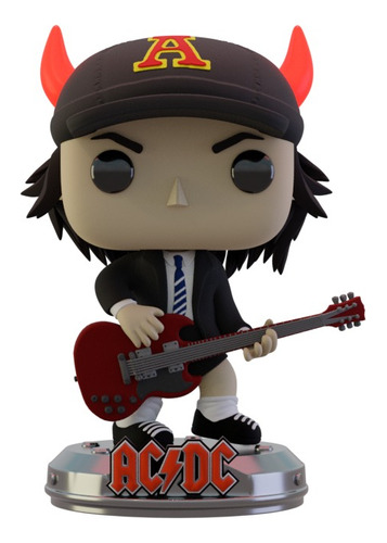 Muñeco Figura3d Cantante Angus Young Acdc Musica Impre 3d