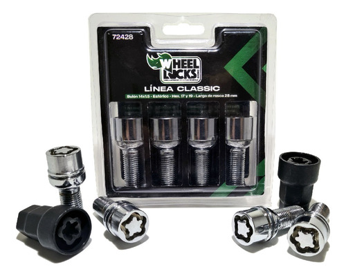 Bulones Antirrobo Wheel Locks Para Mercedes Benz Classe A