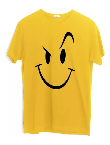 Remera Happy Face Carita Feliz Amarilla Malvad Unisex