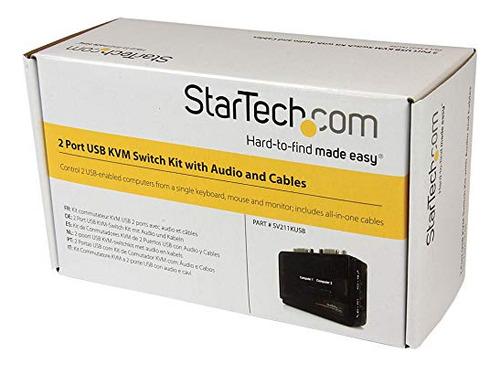 Startech.com Conmutador Kvm Usb Vga De 2 Puertos - Vga Único