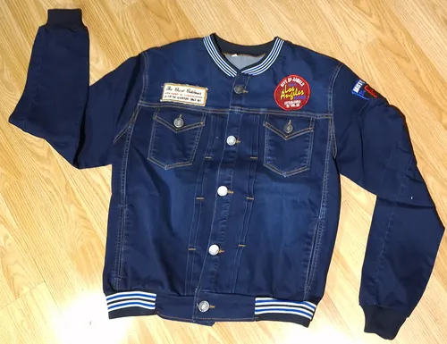 Chaqueta Beisbolera Jean Stretch Hombre Adulto.