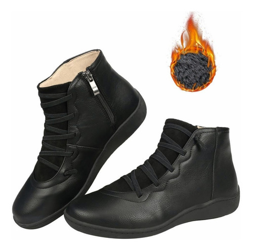 Imagen 1 de 9 de Botas Cortas De Mujer Impermeables Con Cremallera Cálida