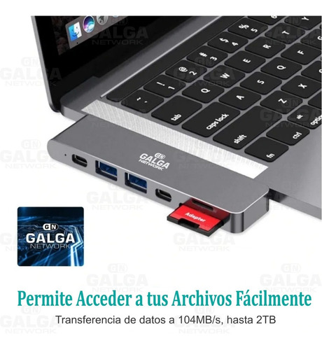 Adaptador Macbook Pro Air 13 15 Usb C Hub Hdmi Micro Sd 7-1