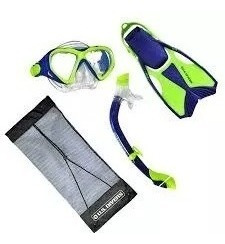 Visor, Snorkel, Aletas Y Bolsa Para Niño U.s. Divers