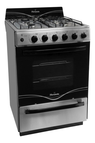 Cocina Florencia Recta 5538A a gas/eléctrica 4 hornallas  gris 220V puerta con visor