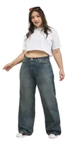 Comprar Jeans Wide Leg Liso Azul Oxido Vintage Marca Cenitho 46-54
