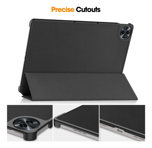 ª Funda Inteligente De Cuero Negro For Realme Pad 2