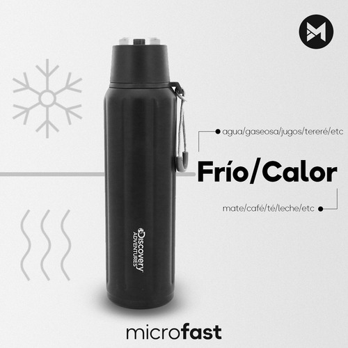 Imagen 4 de 7 de Termo Rosca Discovery 100% Original 750 Ml Acero Inoxidable