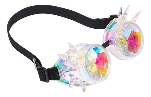 Googles Steampunk Rave Arcoiris Lentes Picos Caleidoscopio