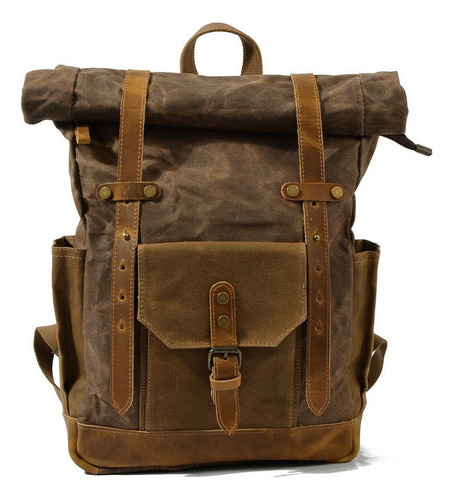 Mochilas De Lona Vintage De Lujo Para Hombres Lona Impermeab