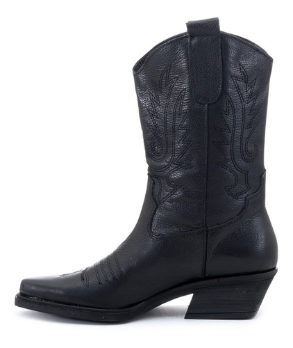 Imagen 3 de 6 de Botas Texanas 100% Cuero Suela Goma Taco 4 Cm. Invierno 2020