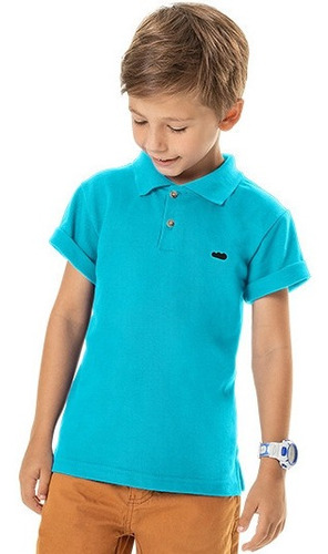 Camisa Pólo Básica Infantil Em Piquet Marlan 54068  Tam 4à10