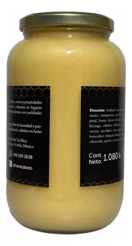 Miel de abeja tipo mantequilla 100% pura, 600 gms