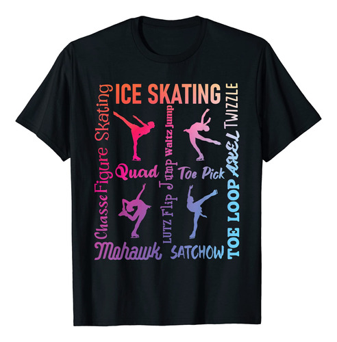 Ice Skating - Camiseta De Patinaje De Hielo Para Nina Tipogr