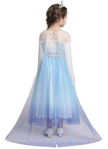 Imagem 2 de 9 de Fantasia Festa Infantil Elsa Filme Frozen 2 Com Acessórios