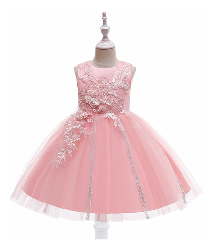 Vestidos De Princesa Para Niñas  Vestido B Con Apliques Para