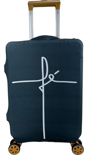Capa Para Mala De Viagem Estampada Malha Suplex Resistente Cor Fé Estampado